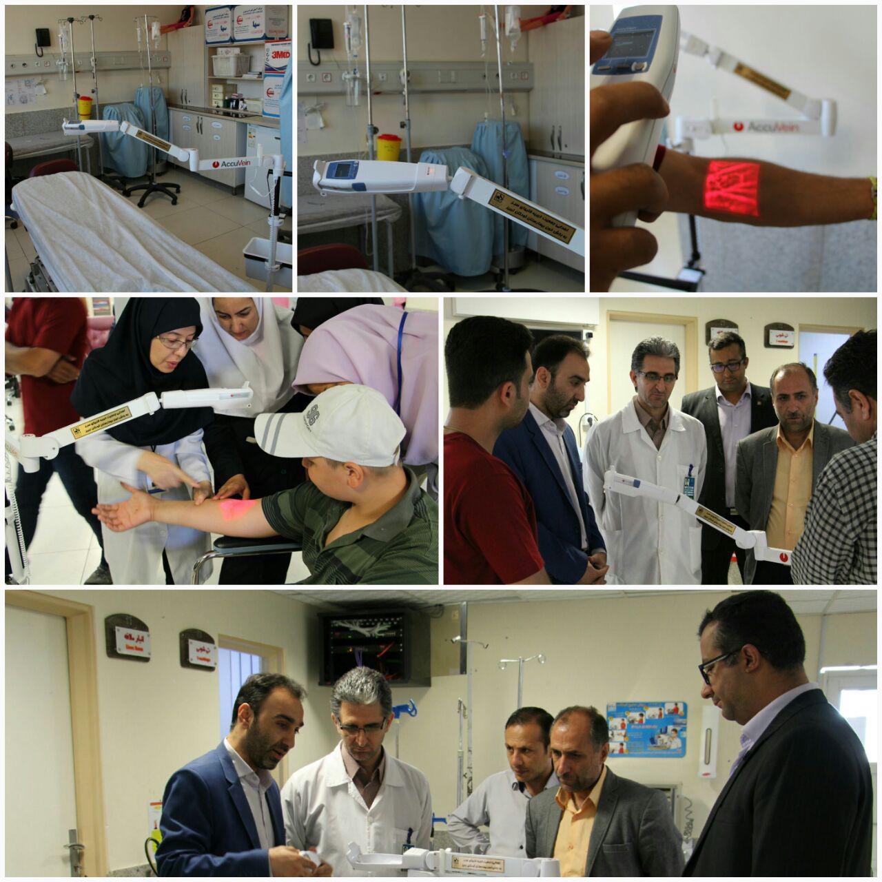 اهدای یک دستگاه رگ‌یاب به بخش خون بیمارستان کودکان تبریز توسط جمعیت خیریه قلبهای سبز